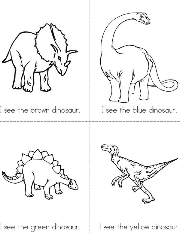 I See A Dinosaur Mini Book - Sheet 1