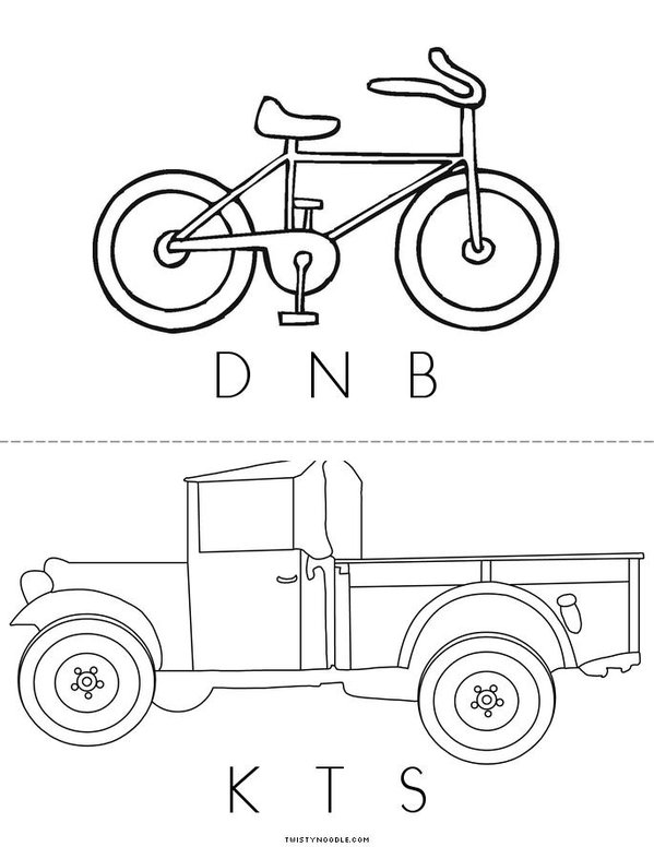 Transportation Mini Book - Sheet 3