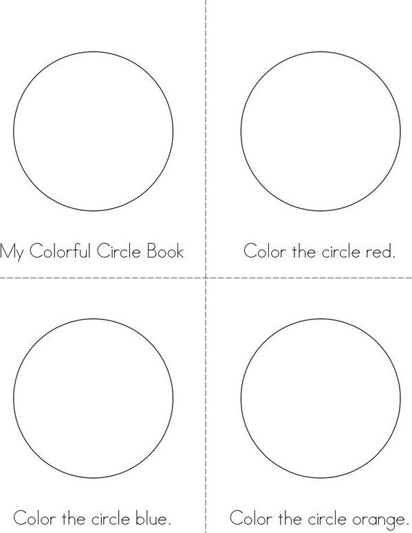 Color the Circles Mini Book - Sheet 1