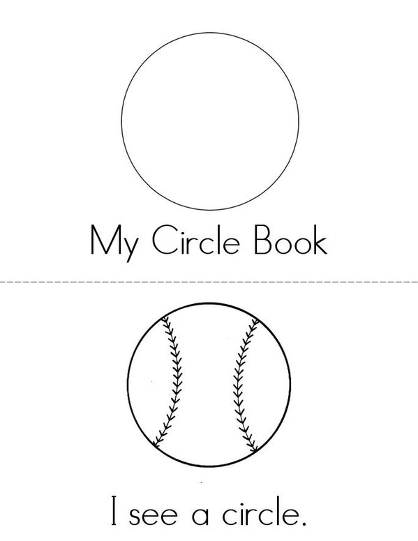 I See a Circle! Mini Book - Sheet 1