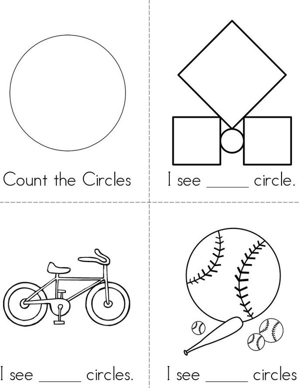 Count the Circles Mini Book - Sheet 1