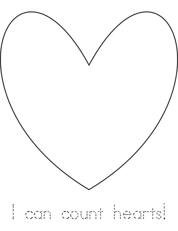 I can count hearts! Mini Book - Sheet 1