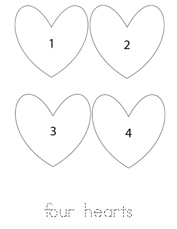 I can count hearts! Mini Book - Sheet 4
