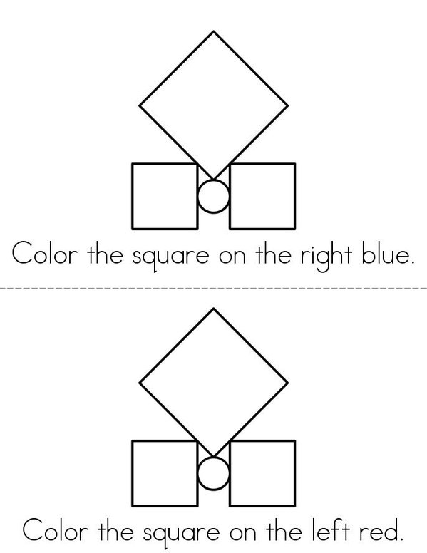 Color the Shapes Mini Book - Sheet 1