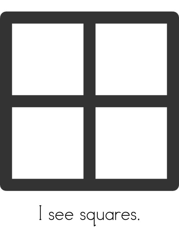 I See Squares! Mini Book - Sheet 3