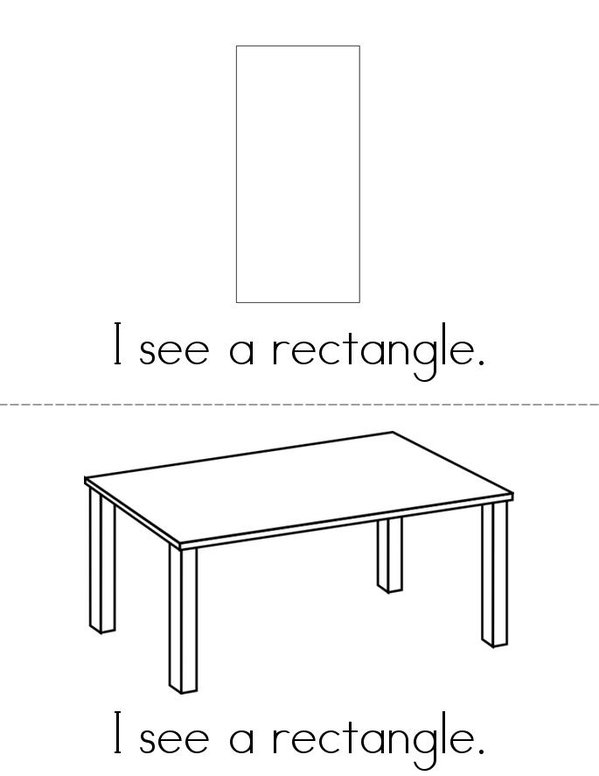 I See Rectangles! Mini Book - Sheet 1