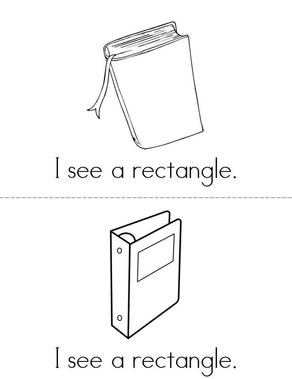 I See Rectangles! Mini Book - Sheet 2
