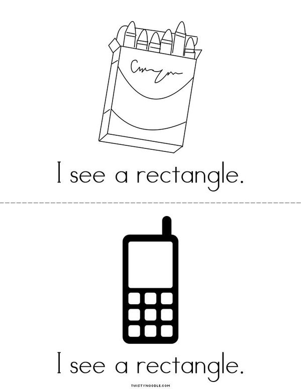 I See Rectangles! Mini Book - Sheet 3