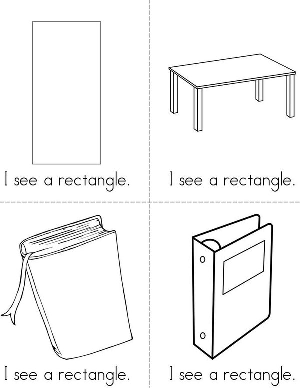 I See Rectangles! Mini Book - Sheet 1