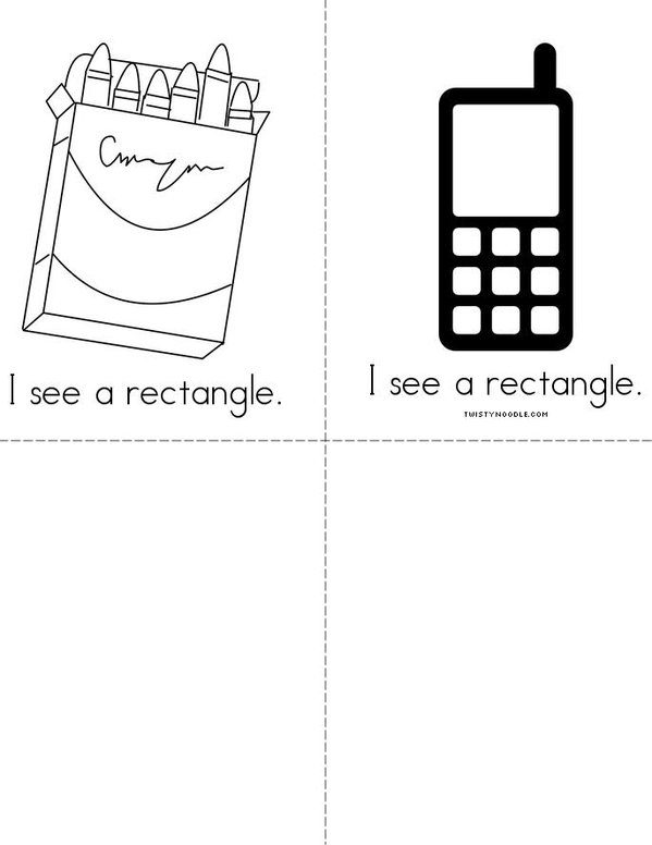I See Rectangles! Mini Book - Sheet 2