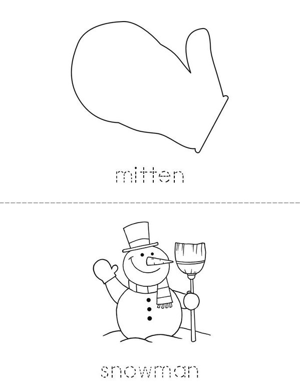 I Love Winter Mini Book - Sheet 3
