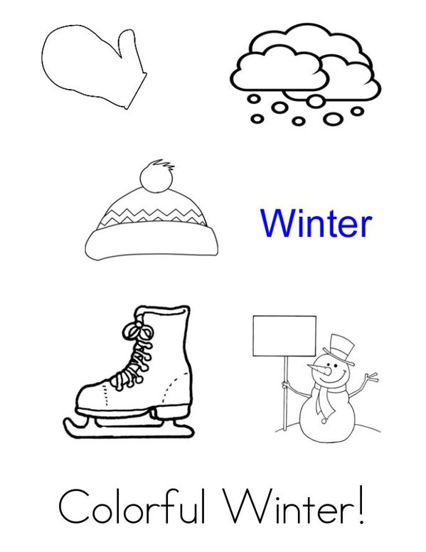 Colorful Winter! Mini Book - Sheet 1