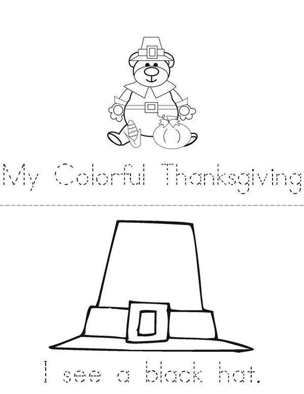 My Colorful Thanksgiving Mini Book - Sheet 1