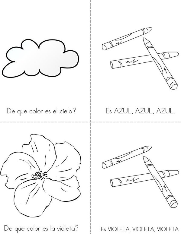 LOS COLORES DEL ARCO IRIS Mini Book - Sheet 3