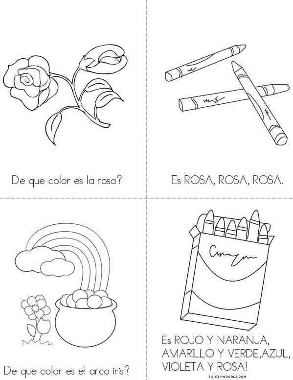 LOS COLORES DEL ARCO IRIS Mini Book - Sheet 4