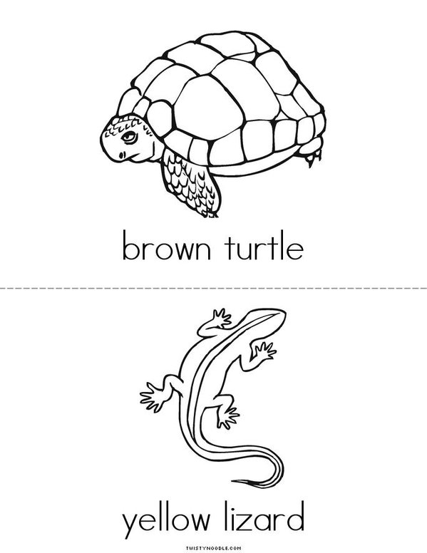 Reptile (colors) Mini Book - Sheet 2