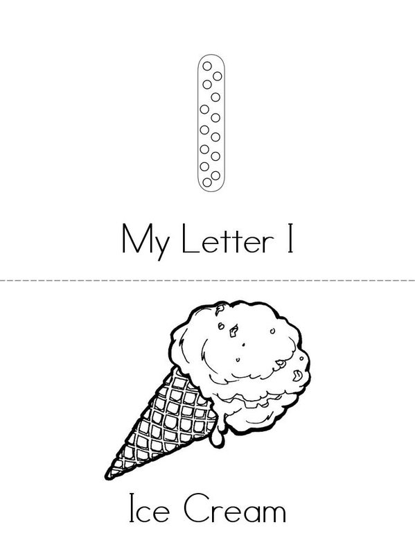 My Letter I Book Mini Book - Sheet 1