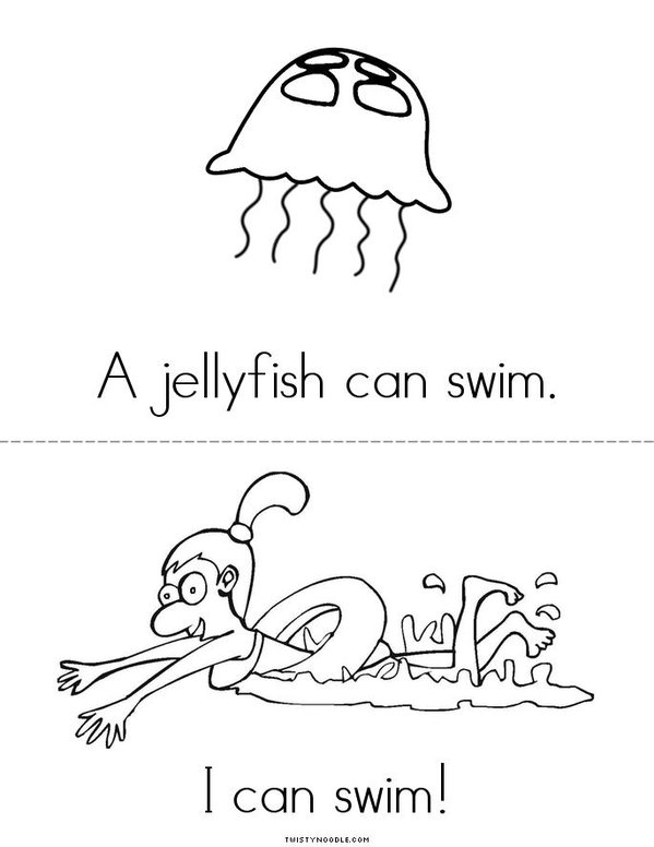 Who can swim? Mini Book - Sheet 4