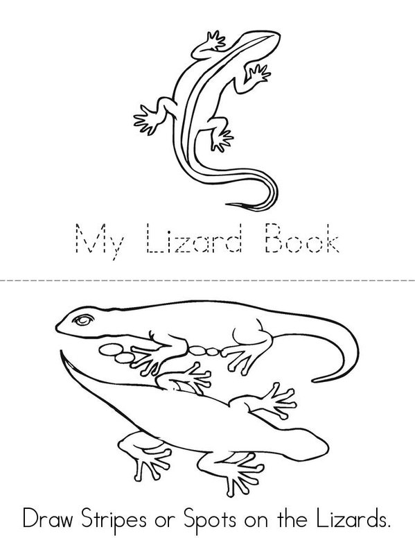 Lizard book Mini Book - Sheet 1