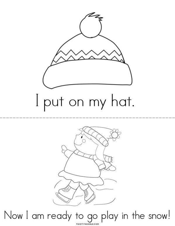 Ready to play in the snow Mini Book - Sheet 3