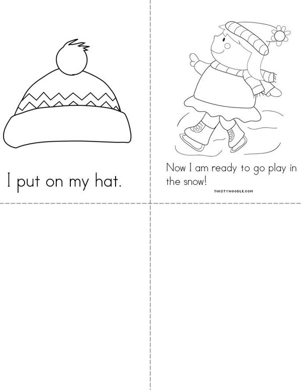 Ready to play in the snow Mini Book - Sheet 2