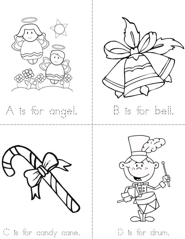 Christmas A to Z Mini Book - Sheet 1