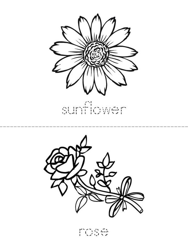 My Flowers Mini Book - Sheet 1