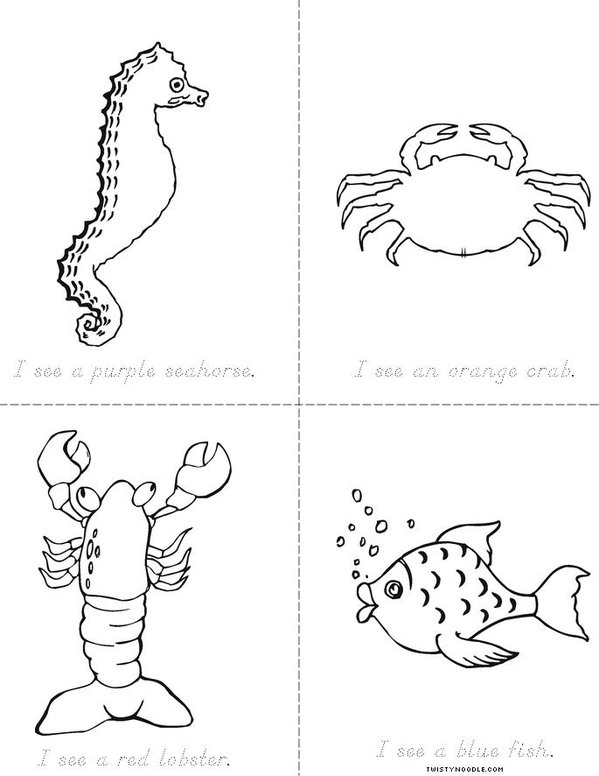 Sea Creatures Mini Book