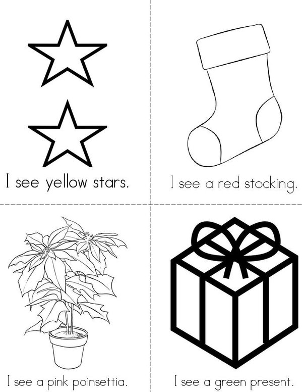 I See a Colorful Christmas Tree! Mini Book - Sheet 1