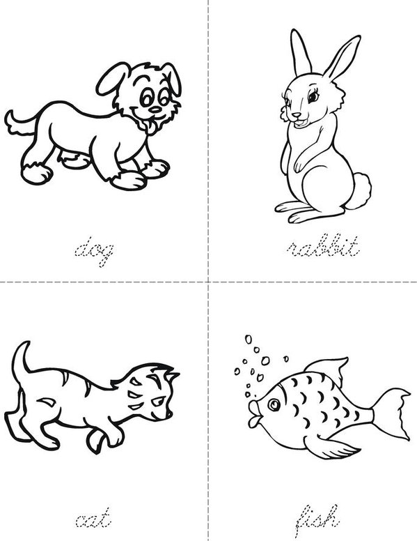 Animals Mini Book - Sheet 1