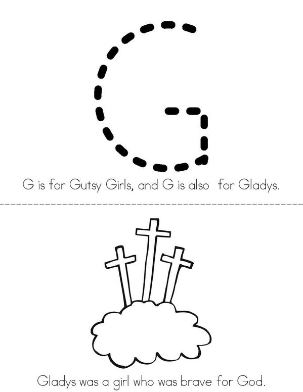 Gutsy Girls: Book One~Gladys Aylward Mini Book - Sheet 1