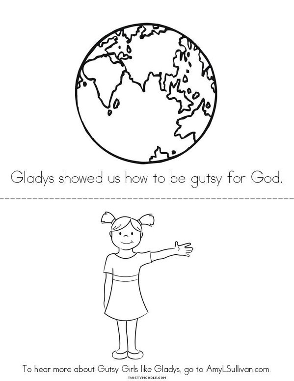 Gutsy Girls: Book One~Gladys Aylward Mini Book - Sheet 2