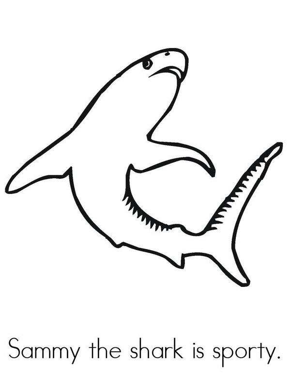 Sammy the Shark Mini Book - Sheet 1