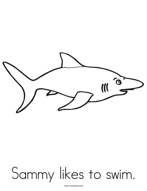 Sammy the Shark Mini Book - Sheet 4
