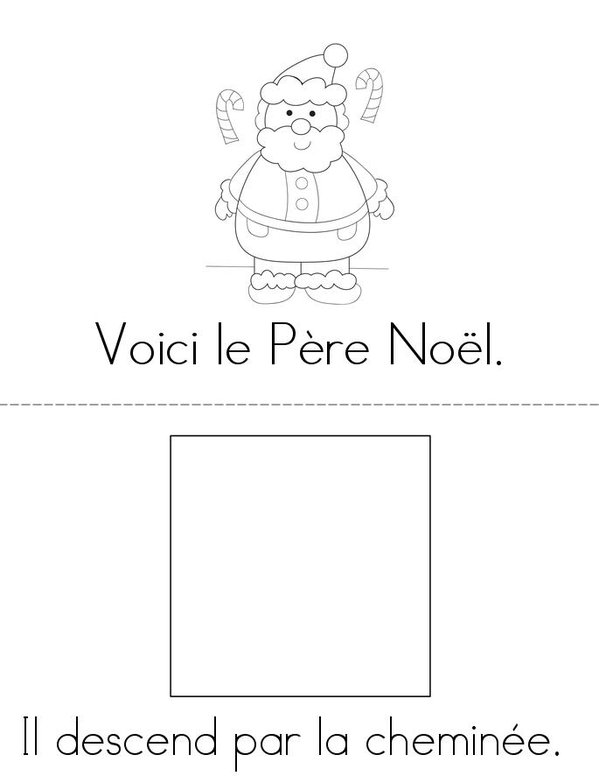 Le Père Noël Mini Book - Sheet 1