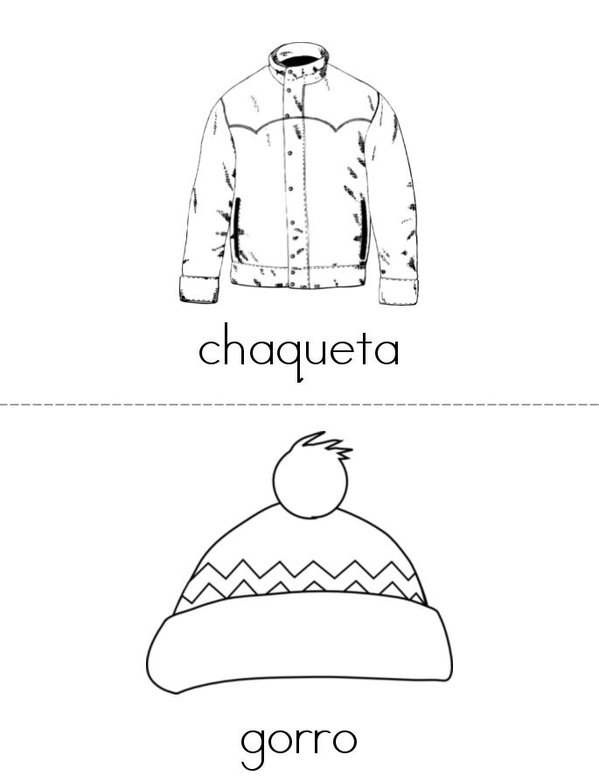 cold weather clothing Mini Book - Sheet 1