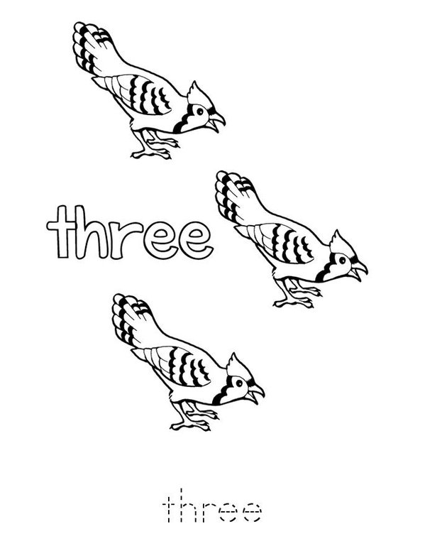 Trace the Word Three Mini Book - Sheet 2