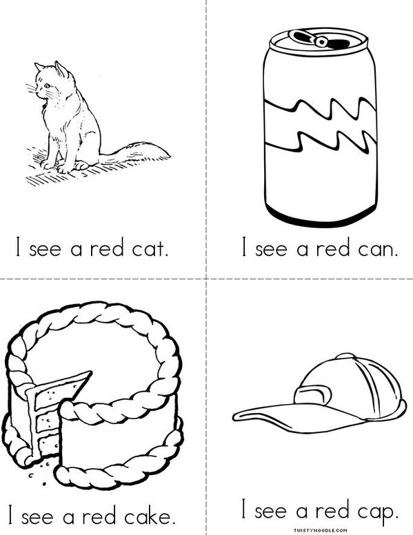 I See a Red Cat Mini Book