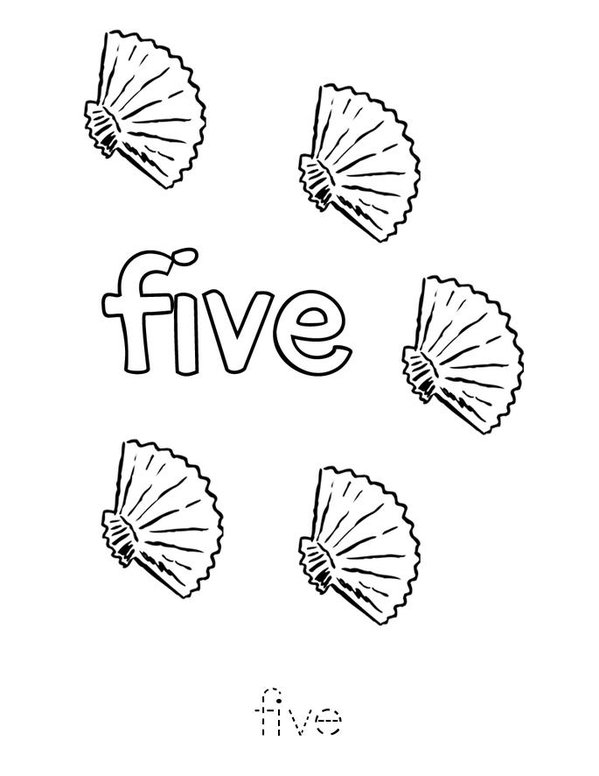 Trace the Word Five Mini Book - Sheet 2