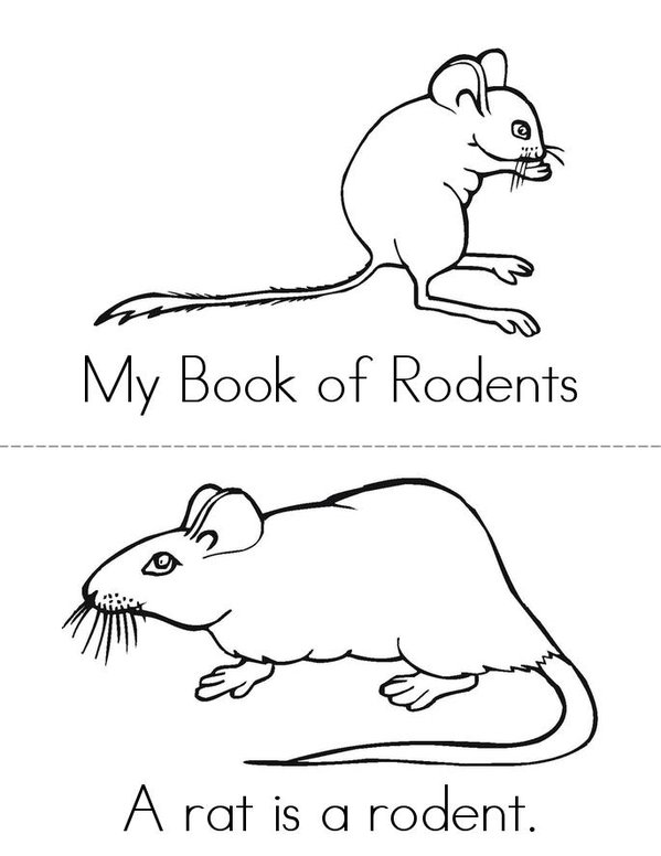 My Book of Rodents Mini Book - Sheet 1