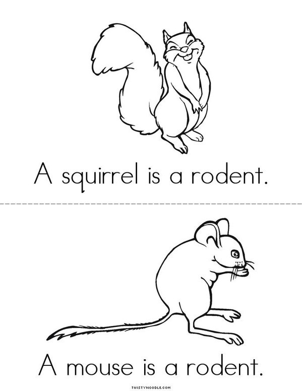 My Book of Rodents Mini Book - Sheet 2