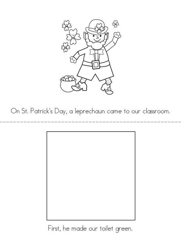 A Leprechaun Came to Our Room! Mini Book - Sheet 1