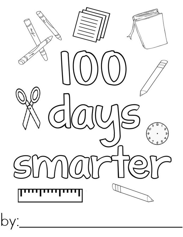 100th Day of Kindergarten Mini Book - Sheet 1