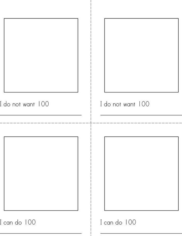 100th Day of Kindergarten Mini Book - Sheet 3