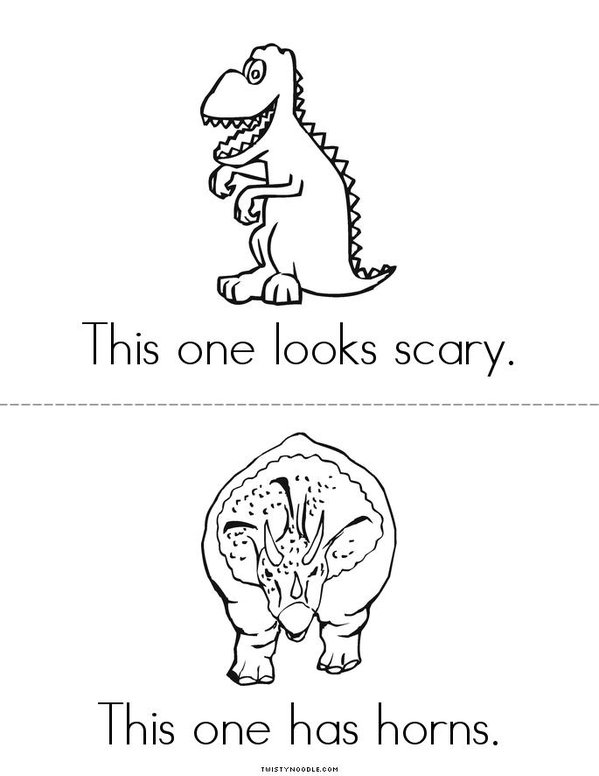 Dinosaurs! Mini Book - Sheet 2