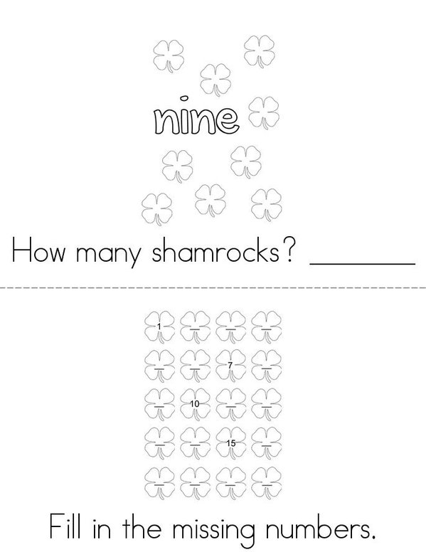 Leprechauns like Shamrocks! Mini Book - Sheet 2
