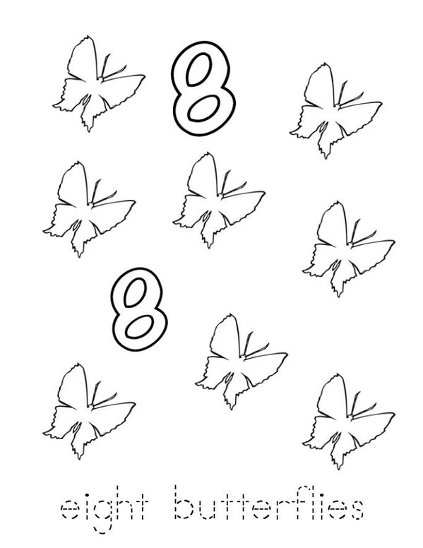 My Number Eight Book Mini Book - Sheet 3