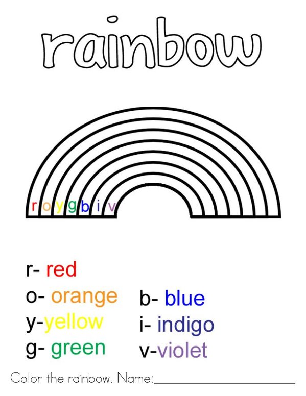Leprechauns like rainbows! Mini Book - Sheet 1