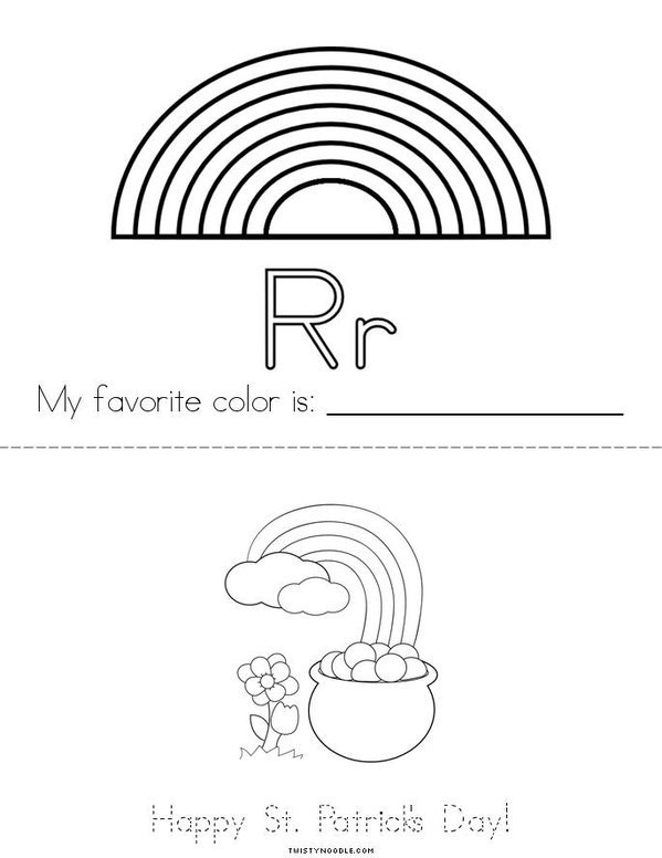 Leprechauns like rainbows! Mini Book - Sheet 2