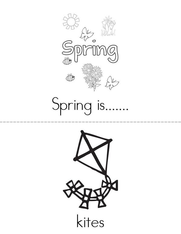 Spring is...  Mini Book - Sheet 1